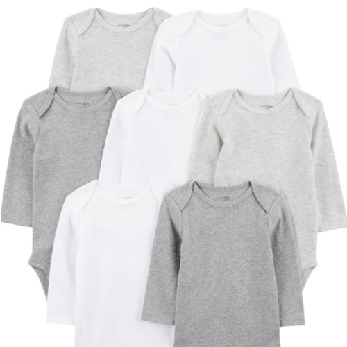 Simple Joys by Carter's Unisex Baby 7-pack Long Sleeve Bodysuit