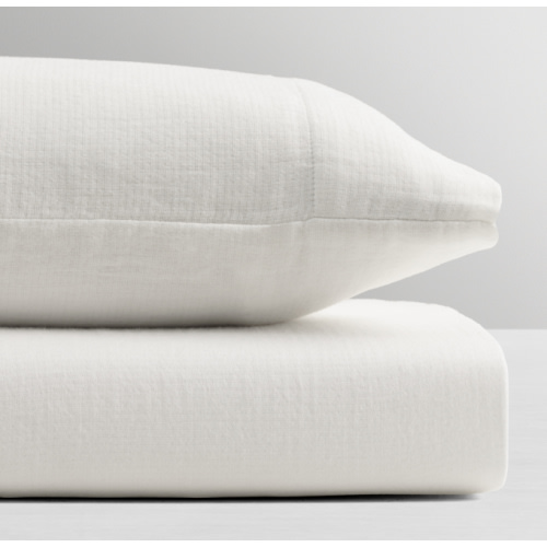 Washed Cotton Gauze Crib Fitted Sheet