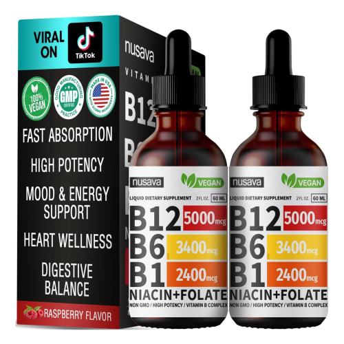 Vitamin B12 Liquid Drops - Raspberry Flavor