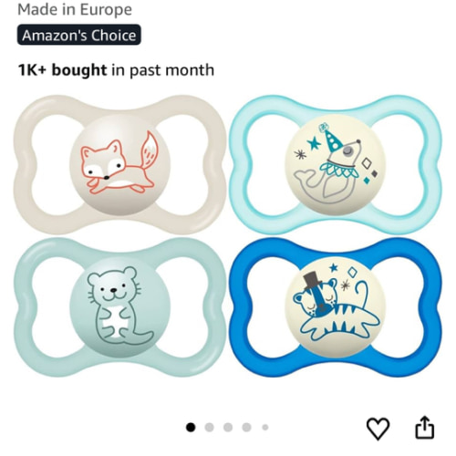 Amazon.com : mam air day & night baby pacifier, for sensitive skin