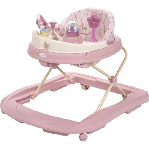 Disney Baby Princess Walker with Wheels, Pink Baby Walkers and Activity Center for Infants