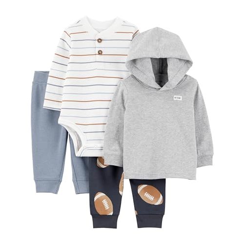 Simple Joys by Carter's Baby Boys' 4-Piece Bodysuit, Top, and Pant Set