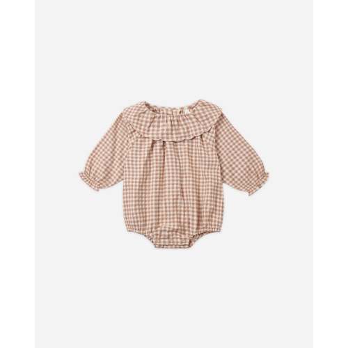 Colette Romper Fawn Gingham – Rylee + Cru