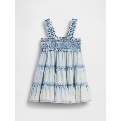 Baby Embroidered Denim Pocket Dress