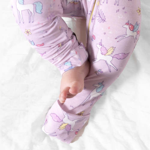 Enchanted Unicorn Bamboo Convertible Footie 9-12