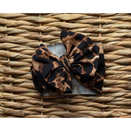 Leopard Double Bow Headwrap