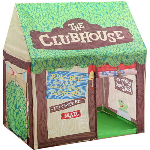 KORIMEFA Clubhouse Tent, Kids Play Tents for Toddler Boys Girls Toys for Indoor Outdoor Games Playhouse with Roll-up Door and Windows