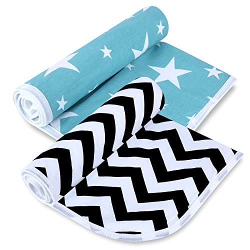 2Pcs Diaper Changing Pads for Baby, Portable Change Mat, 3Layers Waterproof Change Pad Foldable Absorbent Mats for Women, Reusable Incontinence Underpads for Patient 24''x30''
