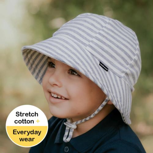 Toddler Bucket Sun Hat - Grey Stripe