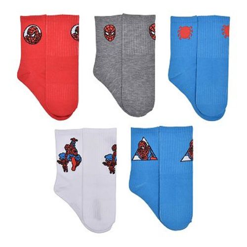Boys 4-20 Marvel Spider-Man 5-Pack Retro Print Crew Socks