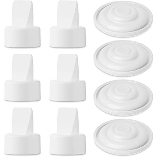 10PCS Breast Pump Parts Compatible with Spectra S2, S1, 9Plus, 6 Pack Silicone Duckbill Valve & 4 Pack Silicone Diaphragm for Spectra Breastpump Parts, Not Original Replacement Accessories
