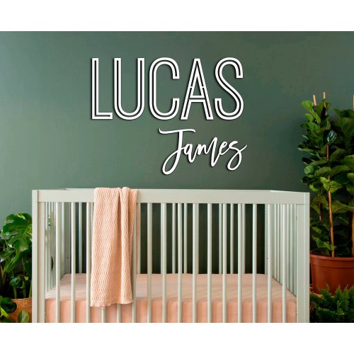 Name Cutouts for Nursery, Stacked Names, Last Name Sign for Wall, Wooden Letters for Nursery, Nursery Wooden Name, Boy Nursery, Girl Nursery