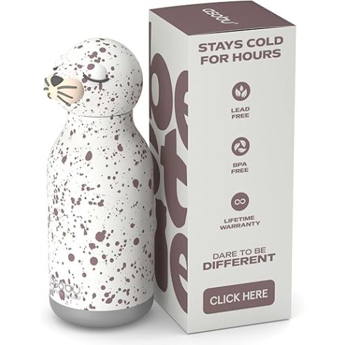 asobu Bestie Seal Water Bottle, Cute Collectible Character, BPA Free