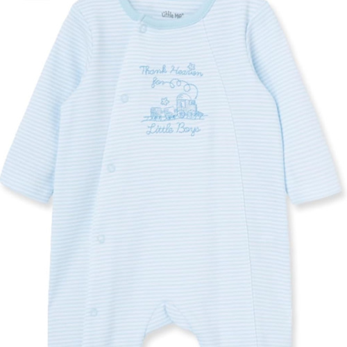 Little Me Clothes for Baby Boys' 100% Cotton Scratch-Free Tag Footie Sleeper, Preemie to 9 Months