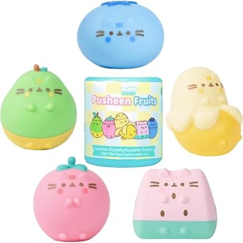 Hamee Pusheen The Cat [Surprise Blind Capsule] [Fruits Series] Cute Water Filled Squishy Toy [Birthday Gift Bags, Party Favors, Gift Basket Filler, Stress Relief Toys]