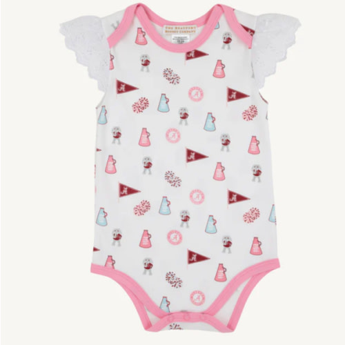 Alabama Wendy Onesie - Sweet Home Honey with Hamptons Hot Pink