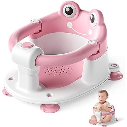 Baby Bath Seat for Babies 6 Months & up Non-Slip Toddler Bath Seats for Sitting Up Infant Bathtub Chair with Suction Cups and Soft Cushion for Baby Shower Tub Seat