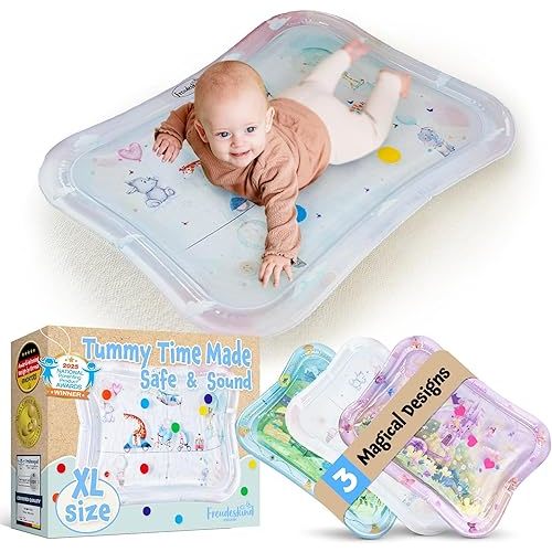 Premium Water Play Mat XXL – Award-Winning Inflatable Tummy Time Water Mat – Sensory & Motor Development Designed by Professional Educators – Certified 100% Baby-Safe Materials