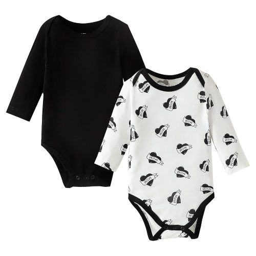 DEFAHN 2PCS Visocse from Bamboo Baby Rompers Unisex Onsies Solid Short Sleeve Baby Bodysuit 0-24 Months