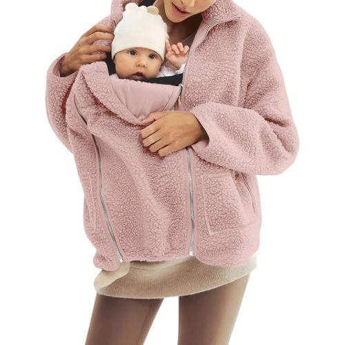 Maternity Coat Winter Cozy Carrier Mom Coats Sherpa Jacket