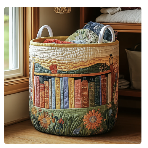 Blooming Shelf Quilted Laundry Basket NCU0DDK833 – Quiltnest