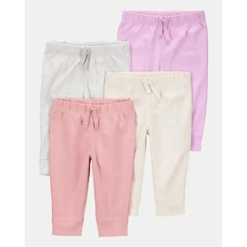 Baby Girl 4-Pack Pull-On Pants | Carter's