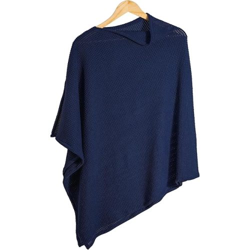 Navy Blue Nursing Cover for Breastfeeding, Privacy Poncho