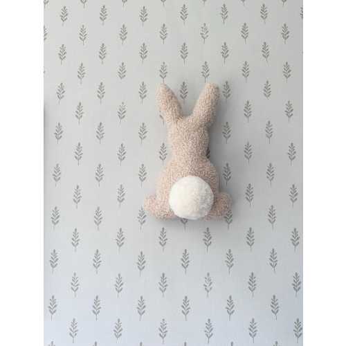 Boucle Bunny Wall Decor: Oat Nursery Scene. BUNNY FAMILY DISPLAY