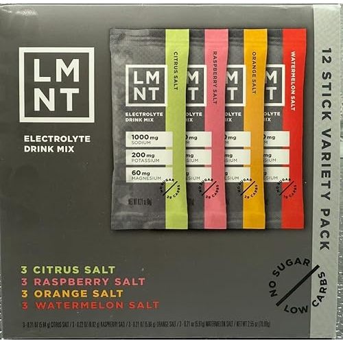 LMNT Zero Sugar Electrolytes - Variety Pack | Drink Mix | 12-Count (12-Count, Variety Pack)