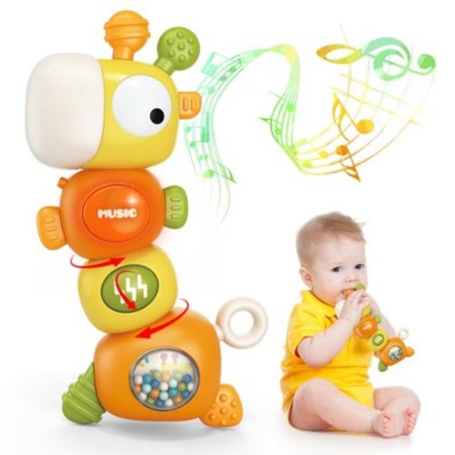Toys for 1 Year Old Boys Girls Toddlers, Baby Toys for 3-6-12 Months, Newborn Infant Rattle Toys, Sensory Teething Toys for Baby