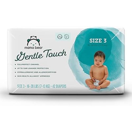 Amazon Brand - Mama Bear Gentle Touch Diapers, Size 3, 42 Count