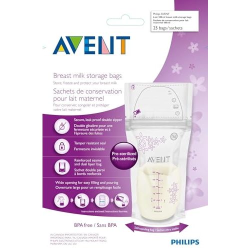 Avent Breast Milk Storage Bags - 6 oz - 50 ct, Size 6 oz