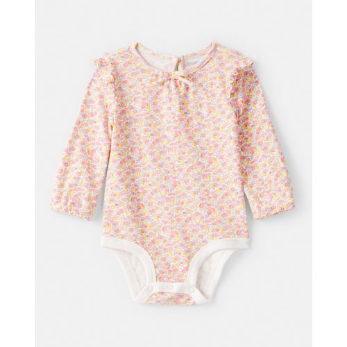 Baby Girl Floral Print Long-Sleeve Bodysuit - Pink - OshKosh B'gosh | Carter's
