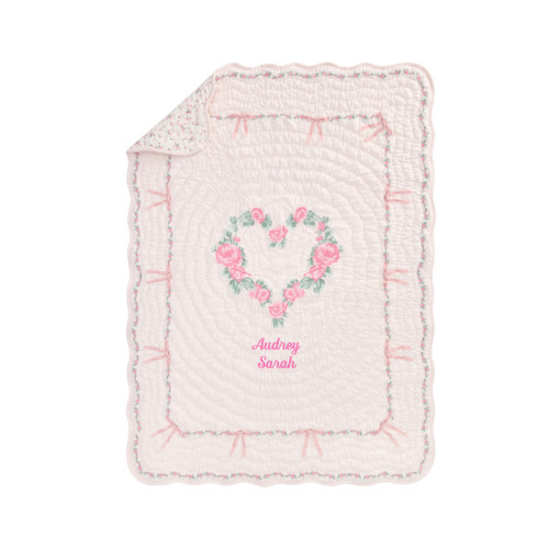 LoveShackFancy Floral Heart Baby Quilt | Pottery Barn Kids