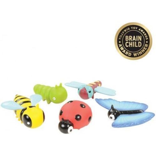 Kaplan Early Learning Garden Insects - Set of 5 Colorful Easy-to-Grip Critters with Matching Activity Cards
