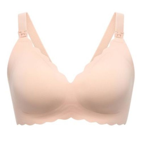 Momcozy Jelly Strip Nursing Bra - Beige - L