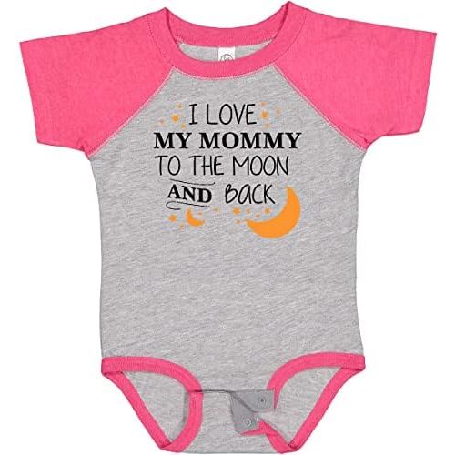 inktastic I Love My Mommy To the Moon and Back Baby Bodysuit