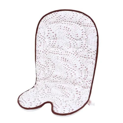 Infant Car Seat Insert-Dining Chairs Pad,Safety Seats and Baskets Insert-Reversible Sandwich Honeycomb and Cotton, Baby Stroller Cushion for Newborn,65 * 35CM,1Pack(Pink Raindrops)