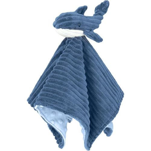 BEILIMU Baby Security Blanket for Unisex Boys and Girls, Soft Lovey Whale Baby Gifts for Newborn Toddler Snuggle Toy Stuffed Animal, Blue 15 Inch