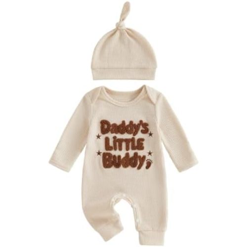 Newborn Baby Boy Fall Outfit Infant Winter Jumpsuit Romper Clothes