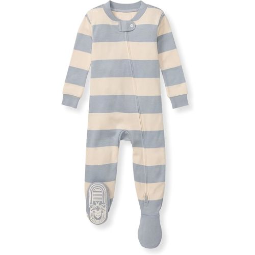 Burt's Bees Baby Boys' One-Piece Non-Slip Snug Fit Footed Pajamas