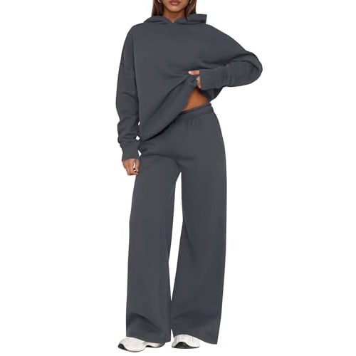 PRETTYGARDEN 2 Piece Lounge Sets for Women Matching Sweatsuits | Oversized Hoodies & Baggy Wide Leg Sweatpants,Casual Sweat Set,Workout Tracksuit,Airport Travel Outfits,Fashion Fall Clothes