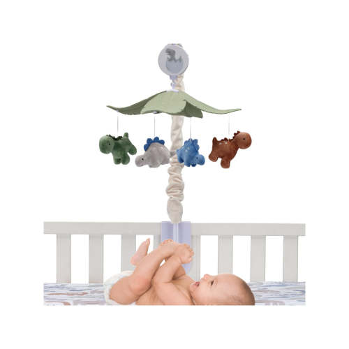 Lambs & Ivy Dino-Might Musical Baby Crib Mobile Toy | Bambi Baby