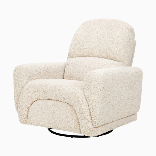 babyletto Rainbow Recliner and Swivel Glider - Almond Teddy Loop