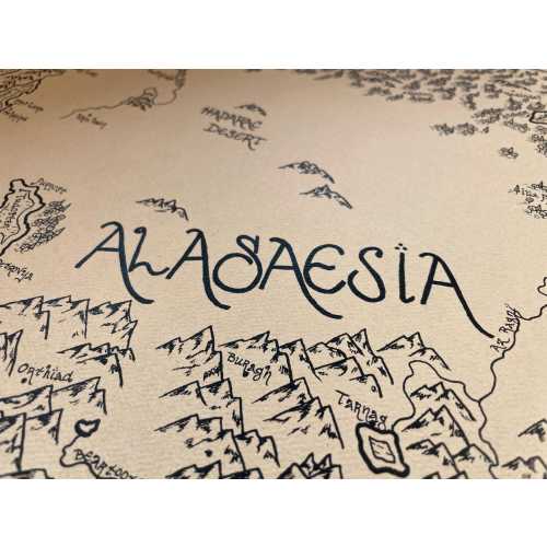 Hand-drawn Eragon Map: Alagaesia Fantasy Print Art