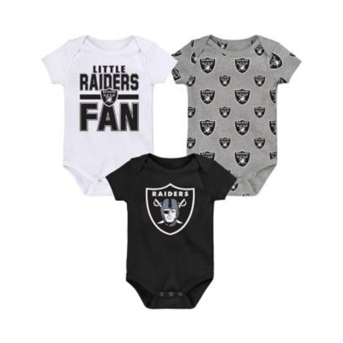 Newborn 3-Piece Las Vegas Raiders Little Tike Bodysuit Set