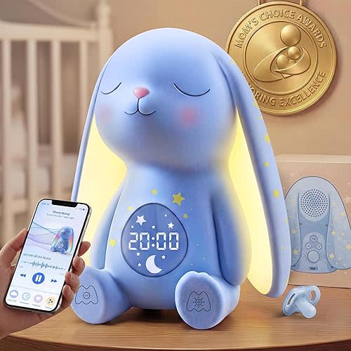 2025 Mom's Choice Awards | White Noise Sound Machine Baby – AI Cry Detection, 100 Soothing Sounds, App Control, Night Light, Sleep Trainer, Sound Machine for Sleep, Newborn Essentials, Alarm Clock