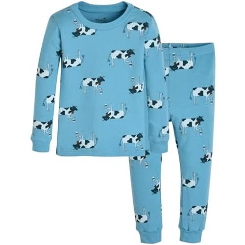 moimoln Sibling Matching 6M-8Y Soft Warm Cotton Modal Character Long Sleeve Snug-Fit Pajama Long Sleeve Sleepwear Daily