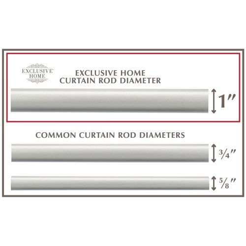 ATI Home Crystal Ball 1" Adjustable Curtain Rod and Finial Set