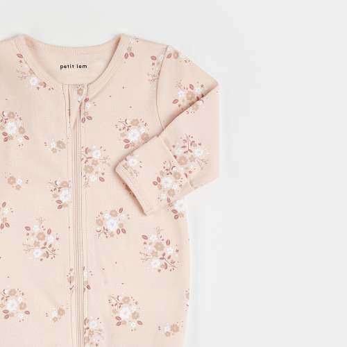 Bouquet Print on Cherry Blossom Pink Sleeper